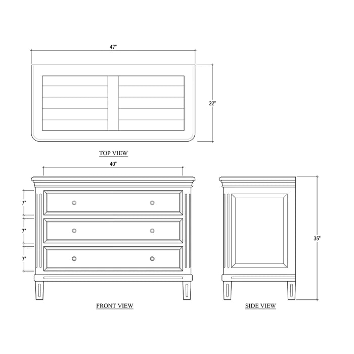 Bramble - Hayward 3 Drawer Dresser in Straw Wash - BR-24480STW