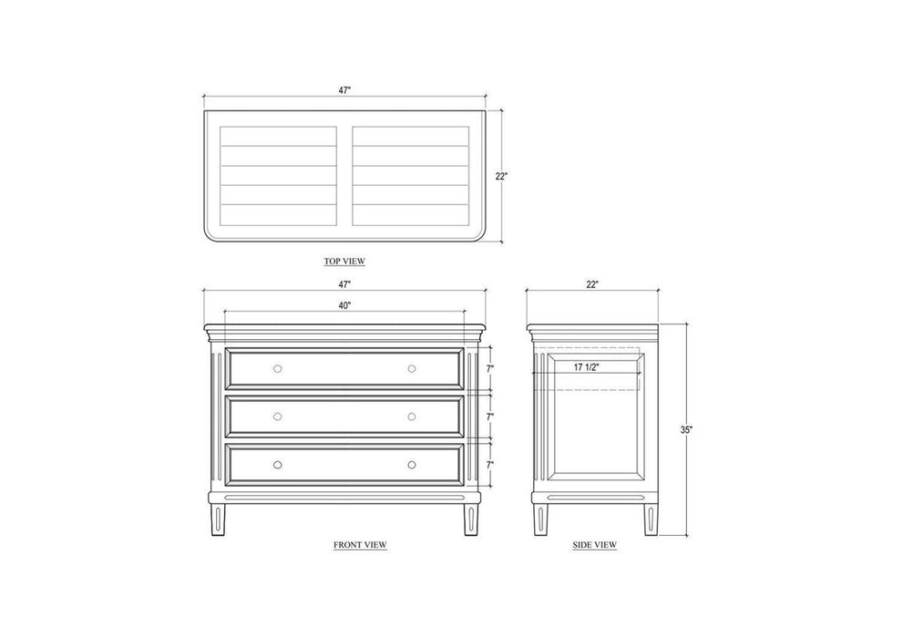 Bramble - Hayward 3 Drawer Dresser in Fruitwood - 24480FRW-----