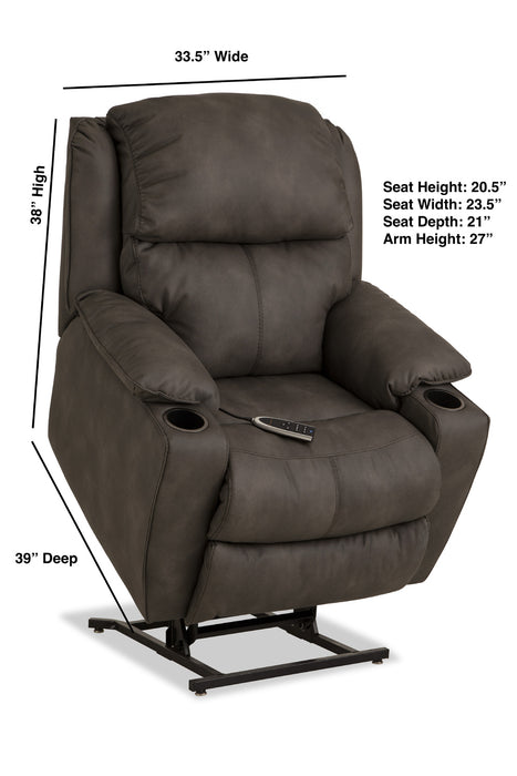 Motion Ease - Timber Zero Gravity Power Lift Chair in Pewter - 245-59-21 - GreatFurnitureDeal