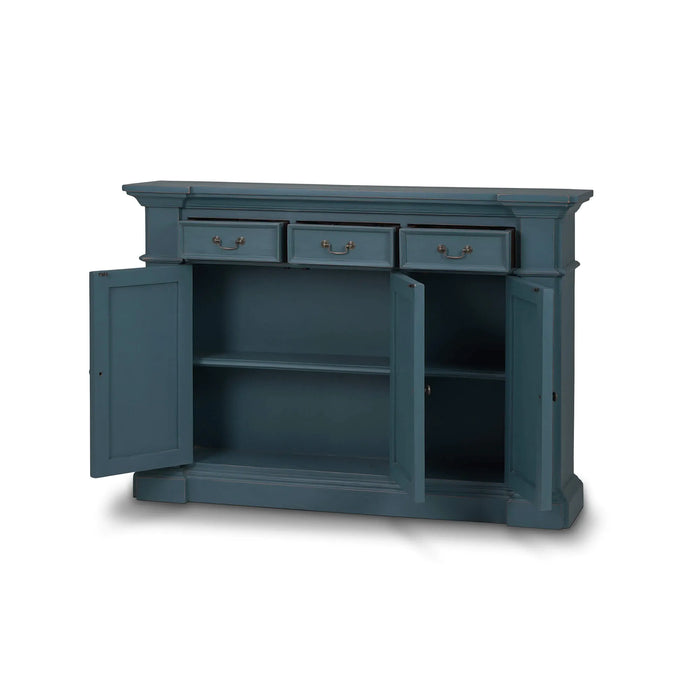 Bramble - Roosevelt 3 Drawer Narrow Sideboard in Marina Blue - BR-FAC-24504MBE - GreatFurnitureDeal