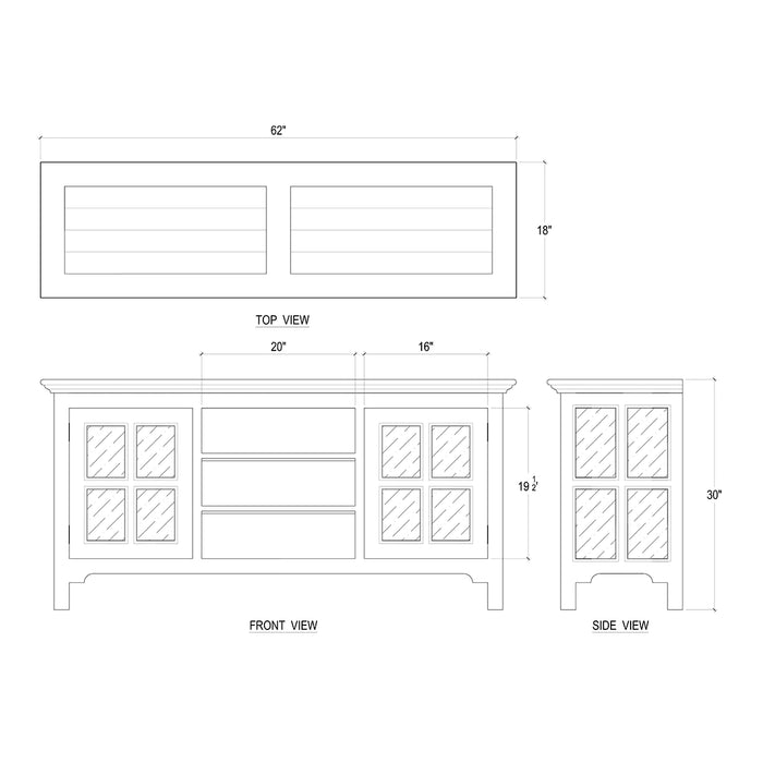 Bramble - MacKenzie Plasma TV Stand in Multi Color - 24509T - GreatFurnitureDeal