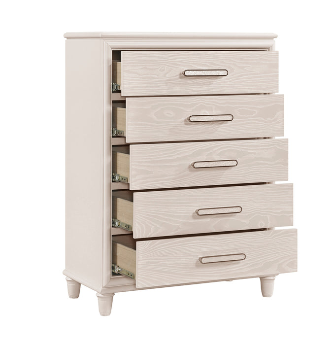 Homelegance - Montrose 5 Piece King Bedroom Set in White - 2451K-1EK*9 - GreatFurnitureDeal