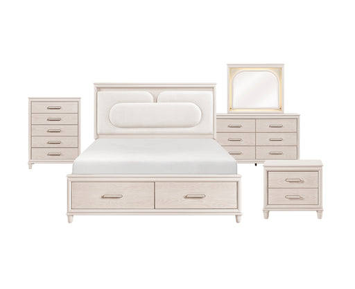 Homelegance - Montrose 5 Piece California King Bedroom Set in White - 2451K-1CK*9 - GreatFurnitureDeal