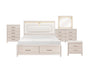 Homelegance - Montrose King Platform Bed with Footboard Storage in White - 2451K-1EK* - GreatFurnitureDeal