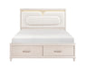 Homelegance - Montrose Queen Platform Bed with Footboard Storage in White - 2451-1* - GreatFurnitureDeal