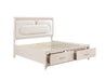 Homelegance - Montrose Queen Platform Bed with Footboard Storage in White - 2451-1* - GreatFurnitureDeal