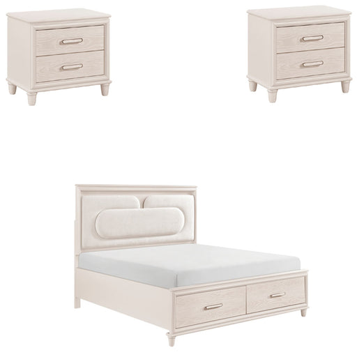 Homelegance - Cotterill 3 Piece Queen Bedroom Set in White - 2451-1-3SET - GreatFurnitureDeal