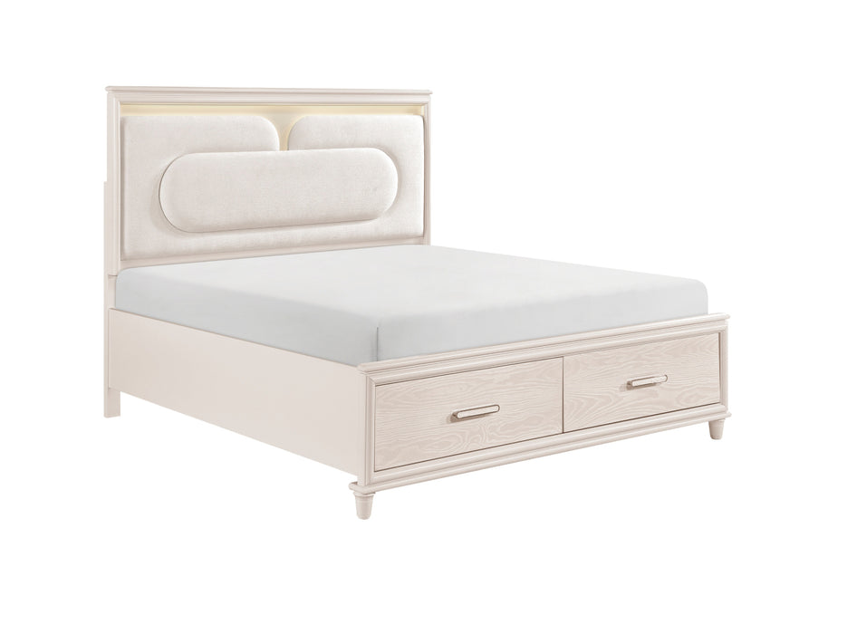 Homelegance - Montrose 4 Piece California King Bedroom Set in White - 2451K-1CK*4