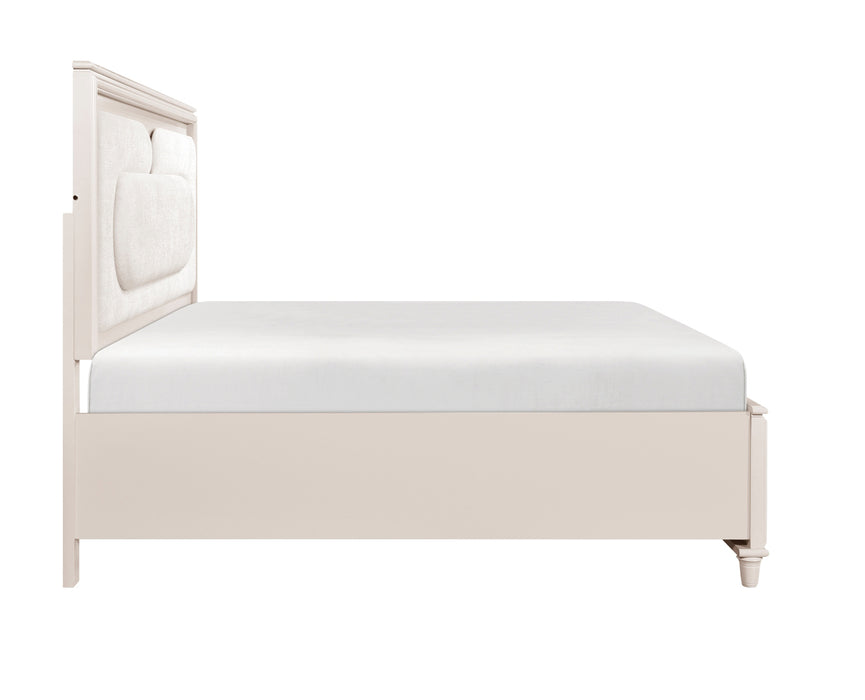 Homelegance - Montrose King Platform Bed with Footboard Storage in White - 2451K-1EK* - GreatFurnitureDeal