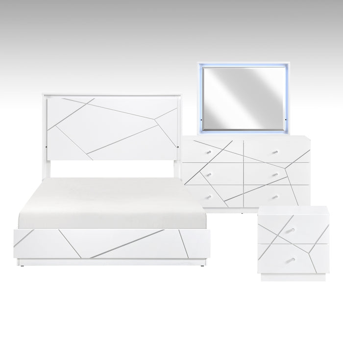 Homelegance - Orlo 3 Piece California King Bedroom Set in White - 2455NWHK-1CK*3