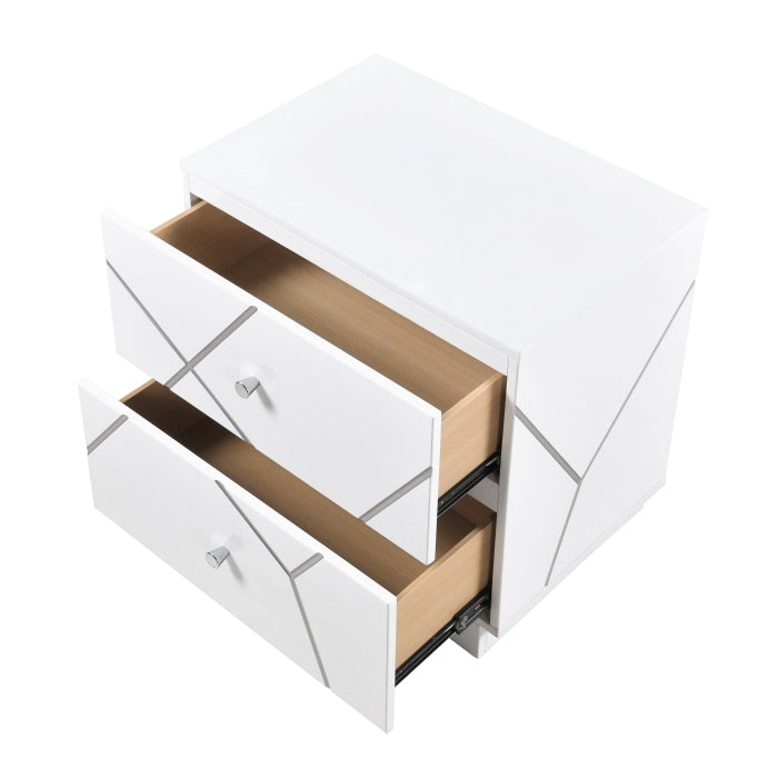 Homelegance - Orlo 3 Piece King Bedroom Set in White - 2455K-1EK-3SET - GreatFurnitureDeal