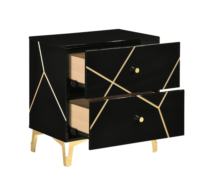 Homelegance - Orlo 5 Piece California King Bedroom Set in Black - 2455NBKK-1CK*9