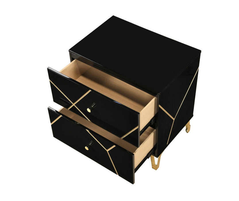 Homelegance - Orlo 4 Piece Full Bedroom Set in Black - 2455NBKF-1*4