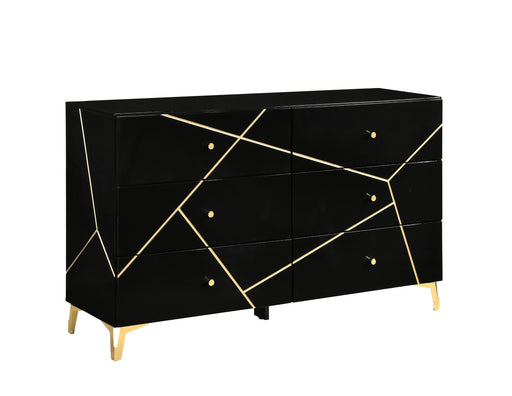 Homelegance - Orlo Dresser in Black - 2455NBK-5 - GreatFurnitureDeal