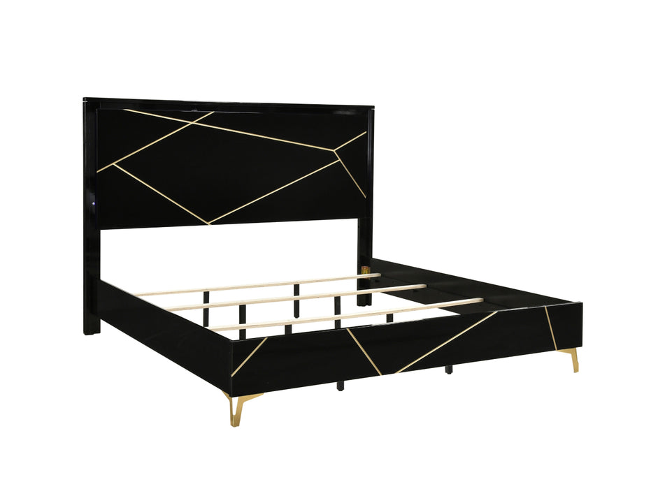 Homelegance - Orlo 4 Piece King Bedroom Set in Black - 2455NBKK-1EK*4