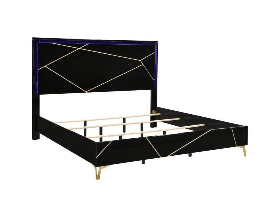 Homelegance - Orlo 5 Piece Full Bedroom Set in Black - 2455NBKF-1*9