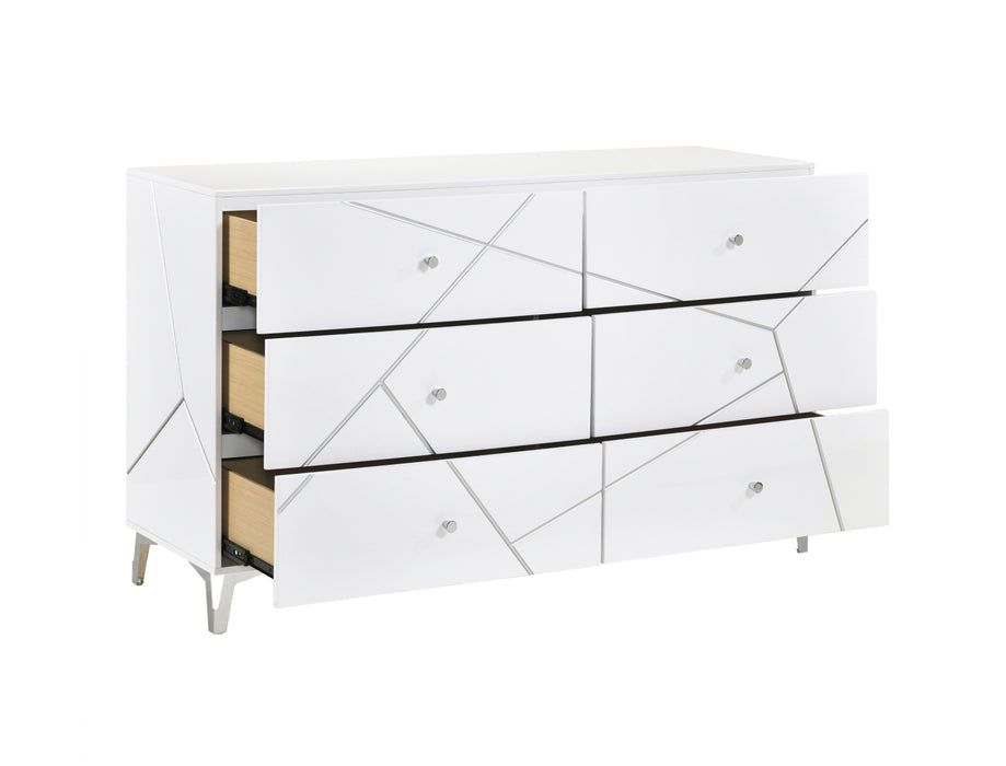 Homelegance - Orlo Dresser and Mirror in White - 2455NWH-5-6
