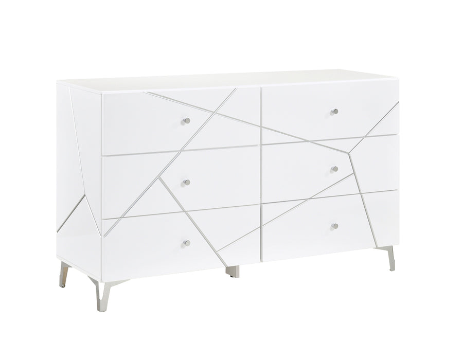 Homelegance - Orlo Dresser and Mirror in White - 2455NWH-5-6