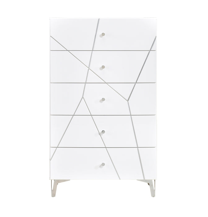 Homelegance - Orlo 5 Piece King Bedroom Set in White - 2455NWHK-1EK*9