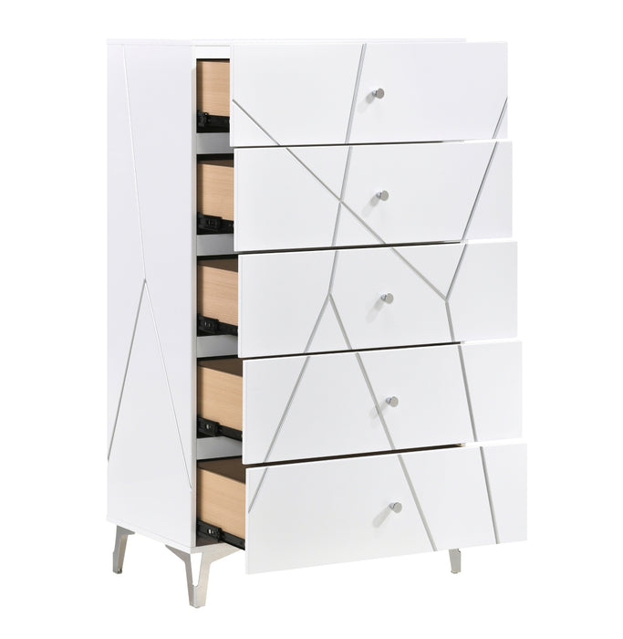 Homelegance - Orlo 5 Piece Full Bedroom Set in White - 2455NWHF-1*9