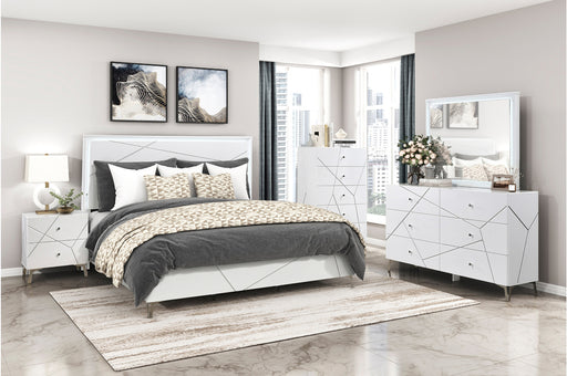 Homelegance - Orlo 3 Piece California King Bedroom Set in White - 2455NWHK-1CK*3 - GreatFurnitureDeal
