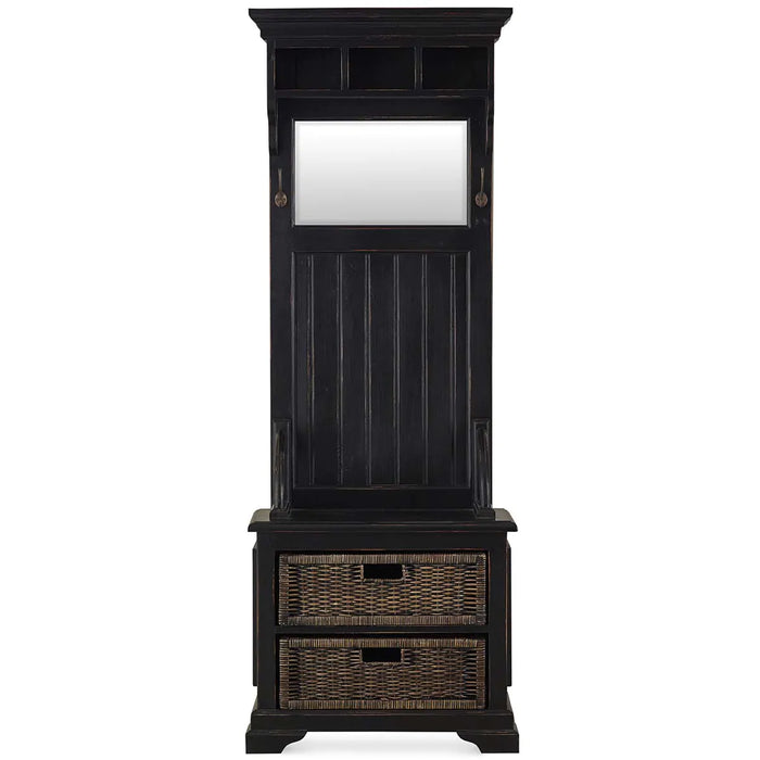 Bramble - Homestead Narrow Hallstand w- Rattan Baskets - BR-24565WHD - GreatFurnitureDeal