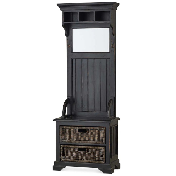 Bramble - Homestead Narrow Hallstand with Rattan Baskets - 24565 - GreatFurnitureDeal