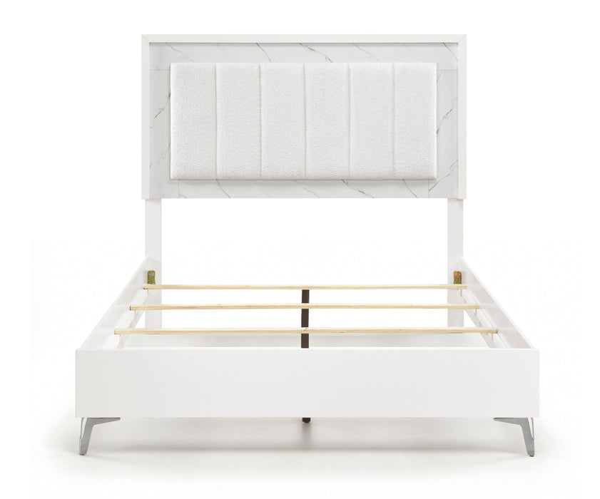 Homelegance - Ripple 4 Piece Queen Bedroom Set in High Gloss White - 2457-1*4