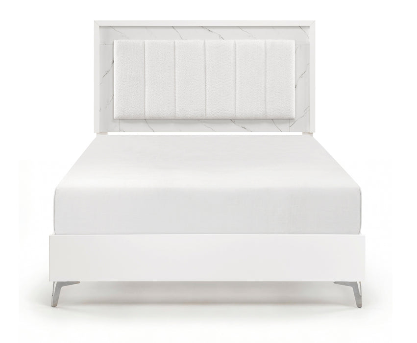 Homelegance - Ripple 3 Piece Queen Bedroom Set in High Gloss White - 2457-1*3