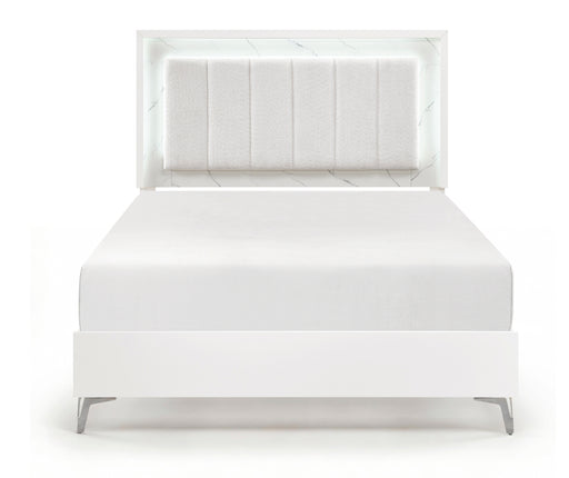 Homelegance - Ripple California King Bed in High Gloss White - 2457K-1CK* - GreatFurnitureDeal