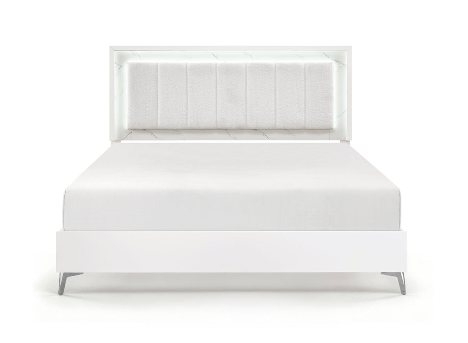 Homelegance - Ripple 3 Piece Queen Bedroom Set in High Gloss White - 2457-1*3