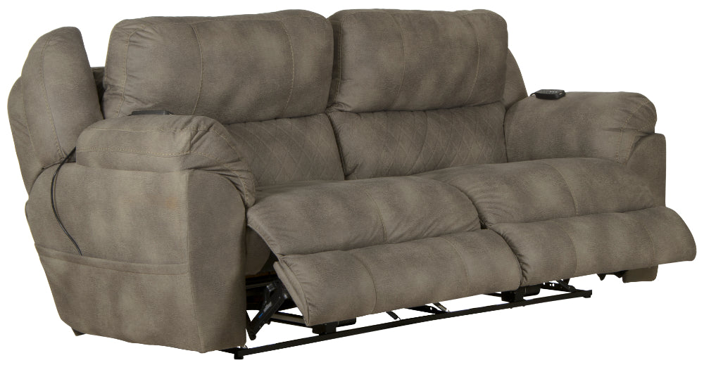 Catnapper - Flynn Power Headrest w-Lumbar Power Lay Flat Reclining Sofa w-Dual Heat & Massage - 762451-FIG-MTO - GreatFurnitureDeal