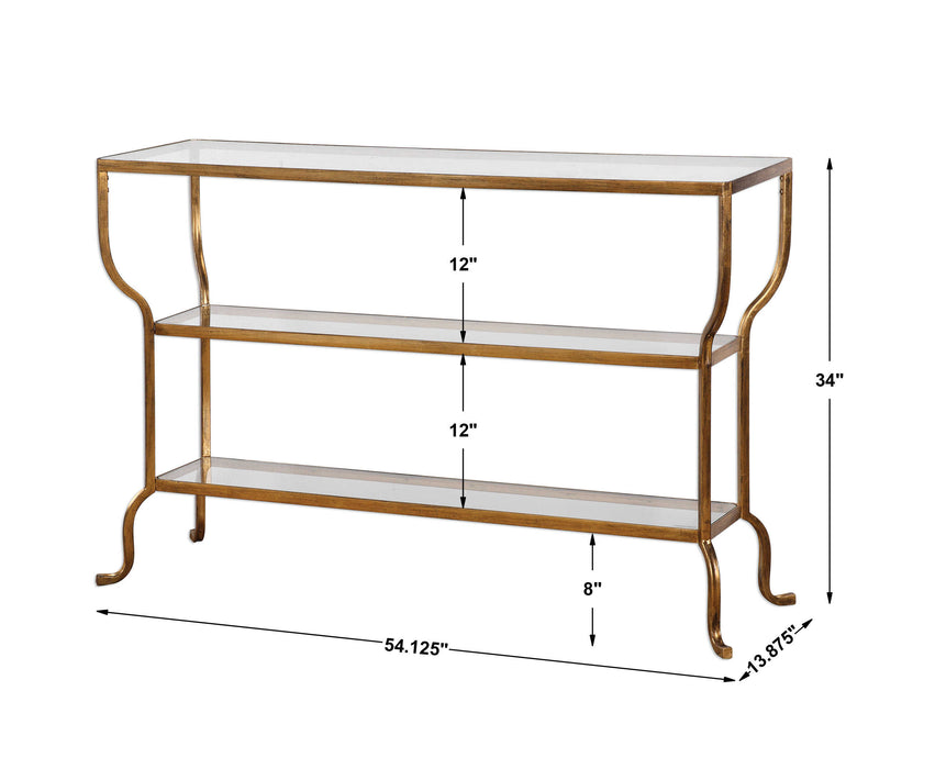 Uttermost - Deline Gold Console Table - 24668 - GreatFurnitureDeal
