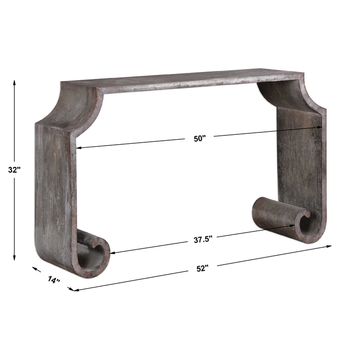 Uttermost - Agathon Stone Gray Console Table - 24672 - GreatFurnitureDeal