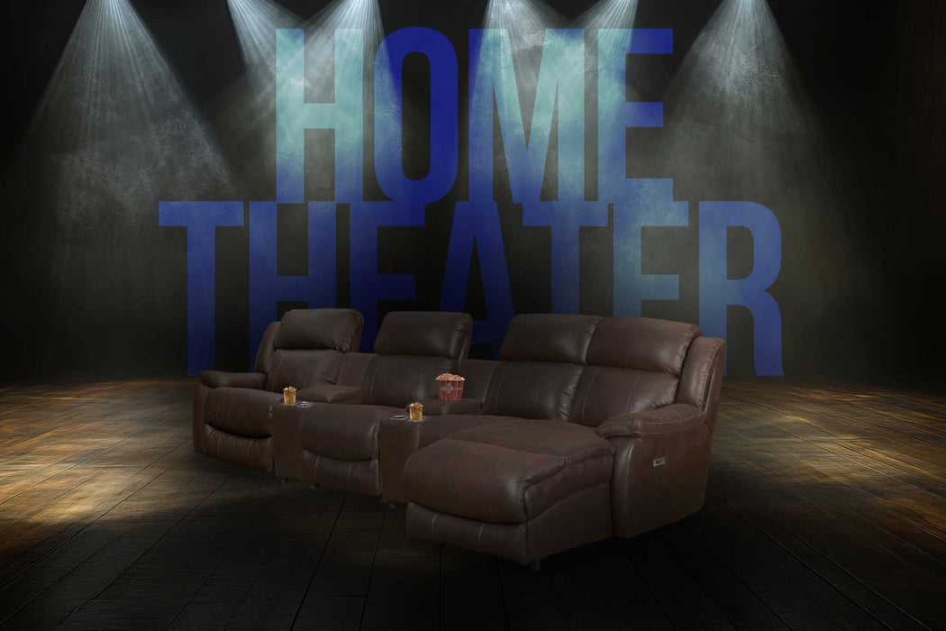 Motion Ease - Sawyer Home Theater Reclining Sectional in Espresso - 246-61 06 06 09 09 82-22 - GreatFurnitureDeal