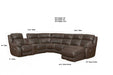 Motion Ease - Sawyer RSF Modular Power Sectional with Console in Espresso - 246-82 61 03 04 06 09-22 - GreatFurnitureDeal