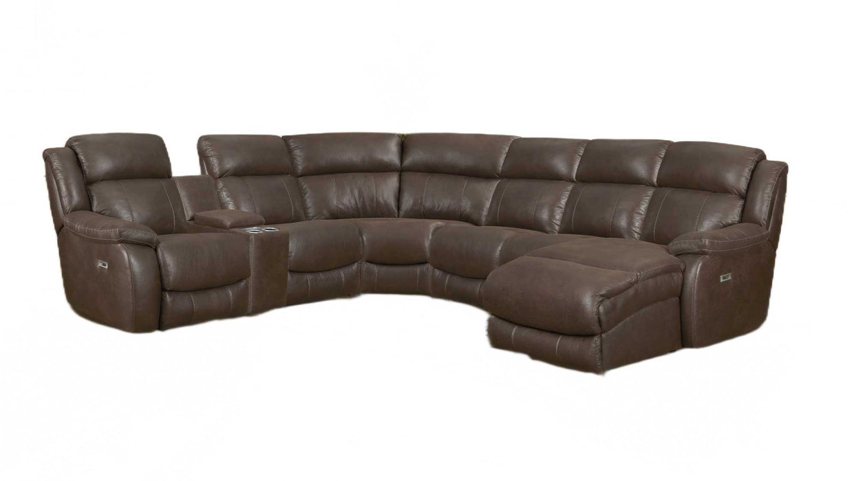 Motion Ease - Sawyer RSF Modular Power Sectional with Console in Espresso - 246-82 61 03 04 06 09-22 - GreatFurnitureDeal