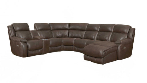 Motion Ease - Sawyer RSF Modular Power Sectional with Console in Espresso - 246-82 61 03 04 06 09-22 - GreatFurnitureDeal