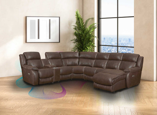 Motion Ease - Sawyer RSF Modular Power Sectional with Console in Espresso - 246-82 61 03 04 06 09-22 - GreatFurnitureDeal