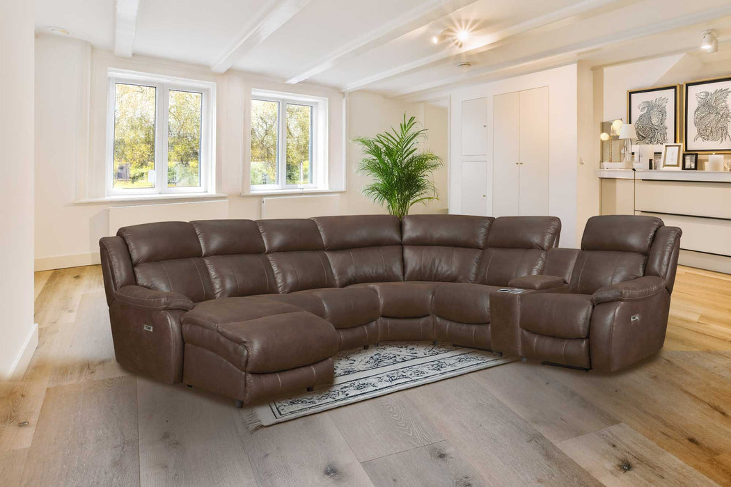 Motion Ease - Sawyer LSF Modular Power Sectional with Console in Espresso - 246-81 62 03 04 06 09-22 - GreatFurnitureDeal