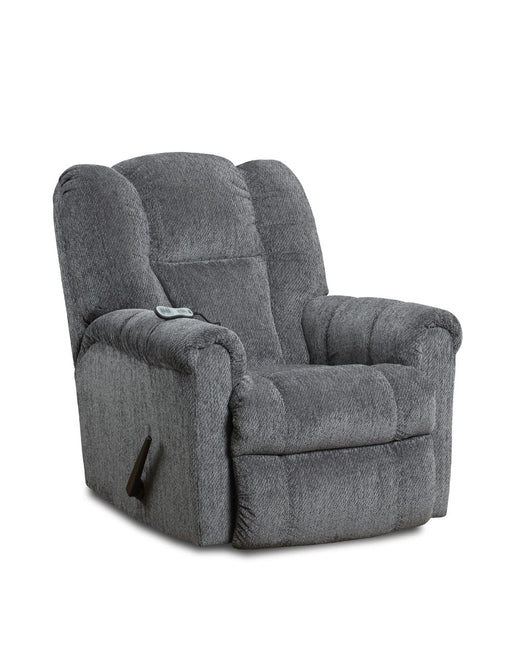 Motion Ease - Emerson Manual Rocker Recliner W/ Massage and Heat in Steel - 247-51-60 - GreatFurnitureDeal