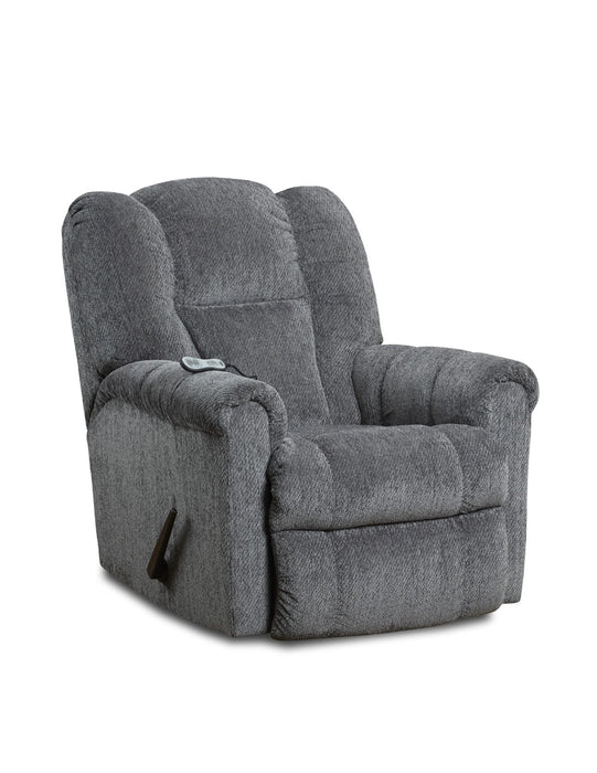 Motion Ease - Emerson Manual Rocker Recliner W/ Massage and Heat in Steel - 247-51-60 - GreatFurnitureDeal