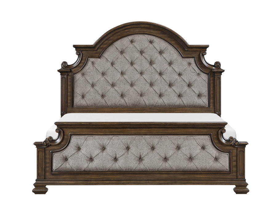 Homelegance - Buckingham 5 Piece King Upholstered Bedroom Set in Brown - 2473K-1EK*9