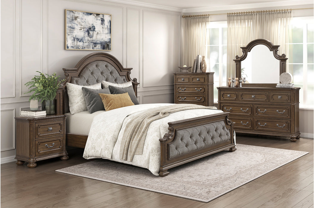 Homelegance - Buckingham 5 Piece California King Upholstered Bedroom Set in Brown - 2473K-1CK*9 - GreatFurnitureDeal