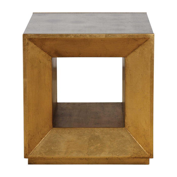 Uttermost - Flair Gold Cube Table - 24763