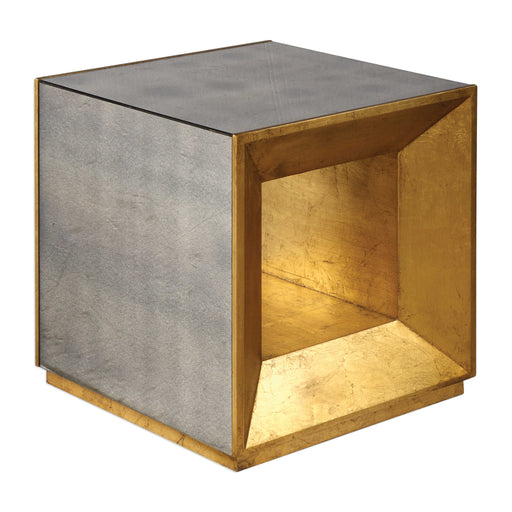Uttermost - Flair Gold Cube Table - 24763 - GreatFurnitureDeal
