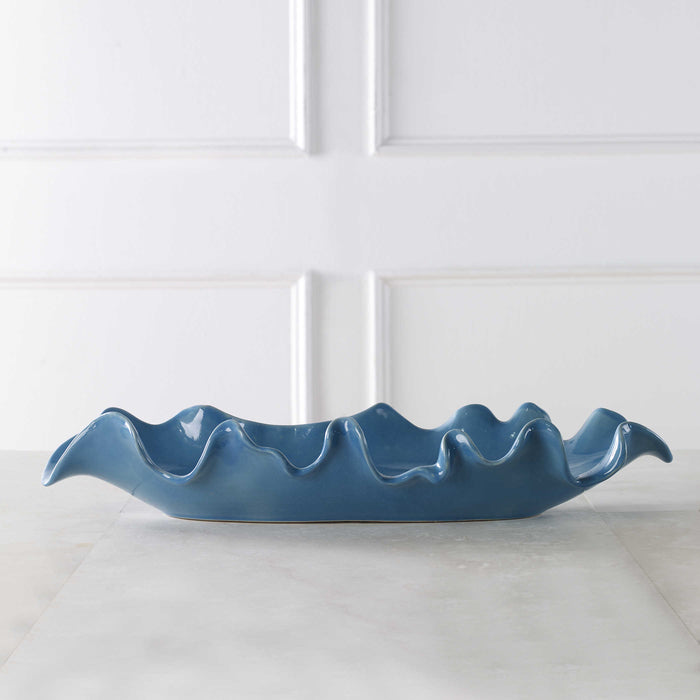 Uttermost - Ruffled Feathers Blue Bowl - 18052 - GreatFurnitureDeal