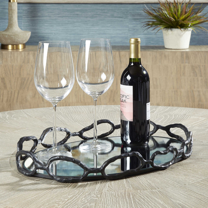 Uttermost - Cable Black Chain Tray - 18000 - GreatFurnitureDeal