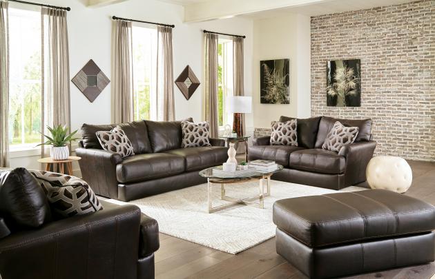 Jackson Furniture - Prato 3 Piece Living Room Set in Chocolate - 248203-02-01-CHOCOLATE