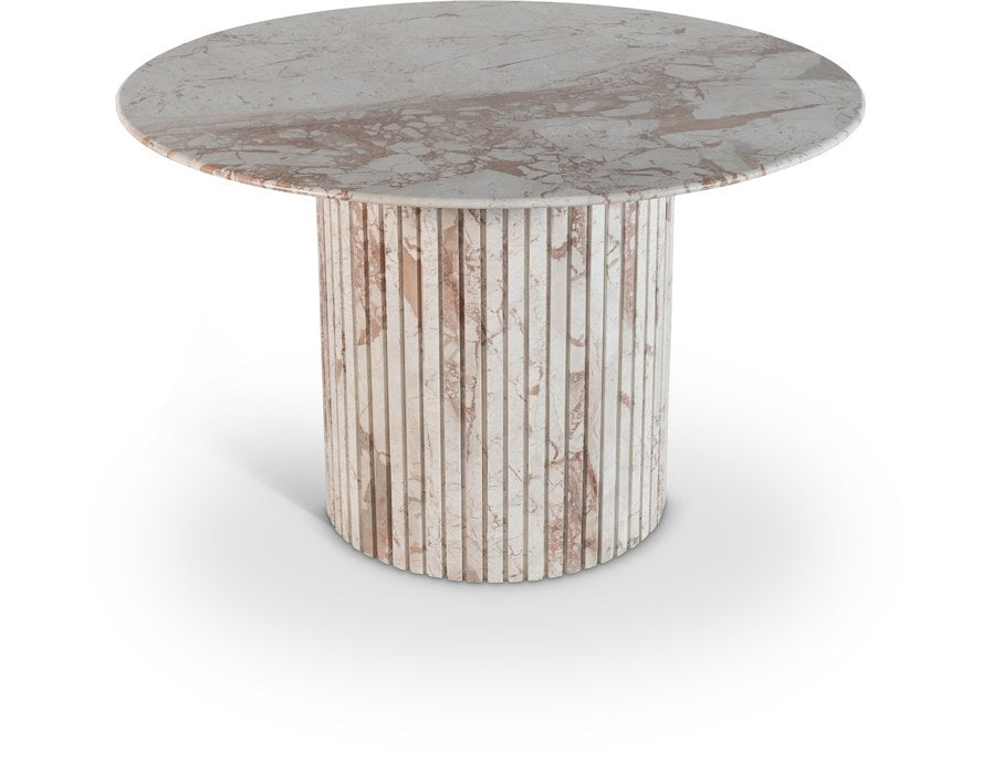 Meridian Furniture - Genoa 48" Cream Genuine Marble Dining Table - 248Breccia-DT48 - GreatFurnitureDeal